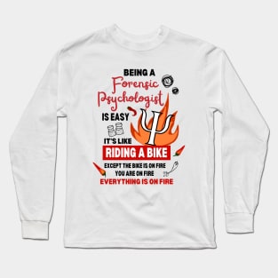 Forensic Psychologist Joke Funny Future Job Long Sleeve T-Shirt